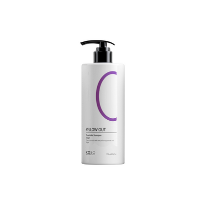 Kobo Professional Yellow Out Pure Violet Vegan Shampoo | Neutralize Brassiness & Enhance Cool Tones