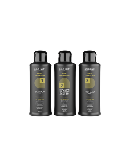 Gold Hair Brazilian Smoothing Treatment Kit Personal 3 in 1